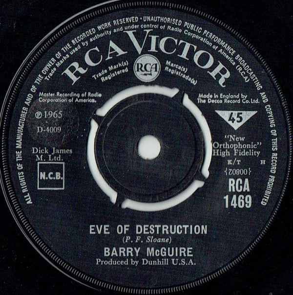 Barry McGuire : Eve Of Destruction (7", Single)