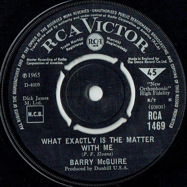 Barry McGuire : Eve Of Destruction (7", Single)