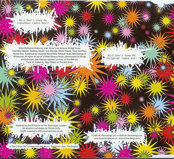 Basement Jaxx Feat. Lisa Kekaula : U Don't Know Me (CD, Single, CD1)