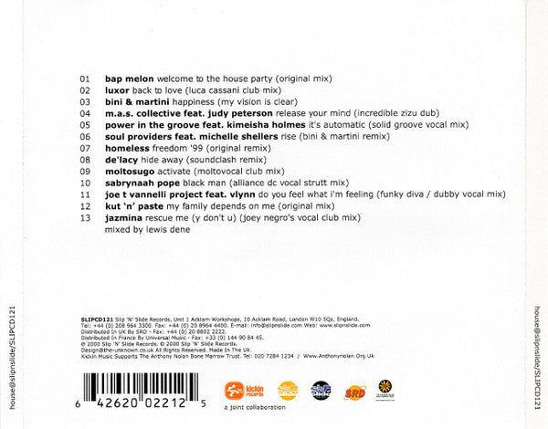 Various : House@slipnslide (CD, Comp, Mixed)