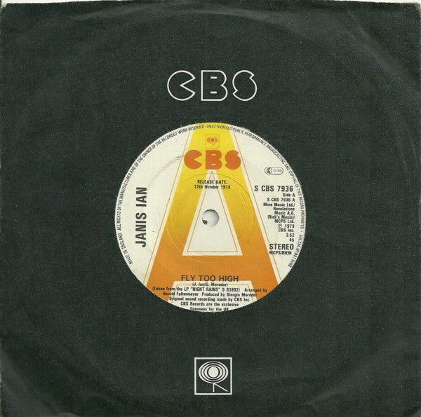 Janis Ian : Fly Too High  (7", Single, Promo)