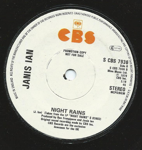 Janis Ian : Fly Too High  (7", Single, Promo)