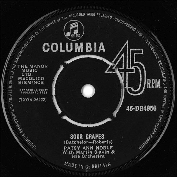 Patsy Ann Noble With Martin Slavin And His Orchestra : Don't You Ever Change Your Mind (7")