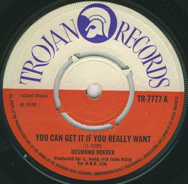 Desmond Dekker : You Can Get It If You Really Want (7", Pus)