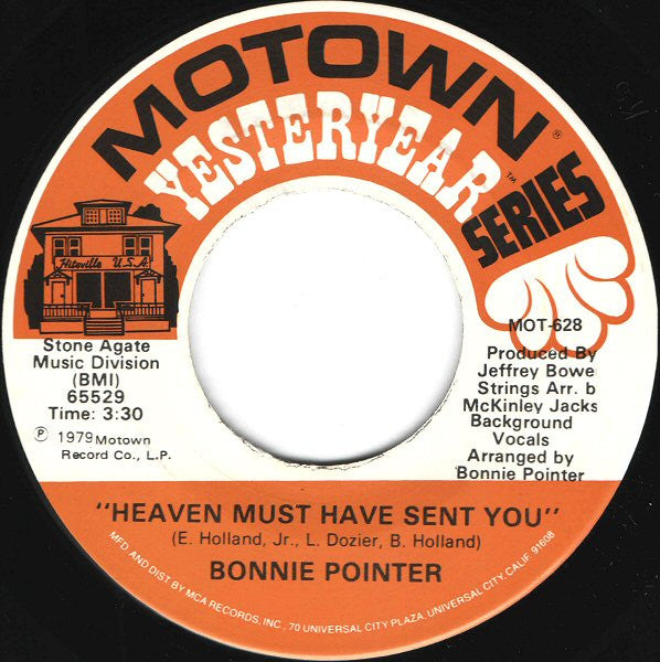 Bonnie Pointer : Heaven Must Have Sent You / Free Me From My Freedom (7", Single, RE)