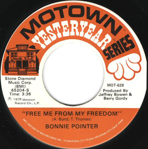Bonnie Pointer : Heaven Must Have Sent You / Free Me From My Freedom (7", Single, RE)