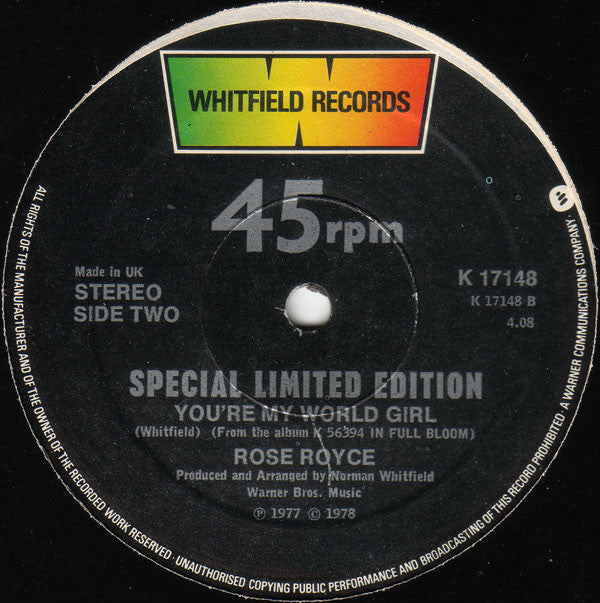 Rose Royce : It Makes You Feel Like Dancin' (12", Single, Ltd)