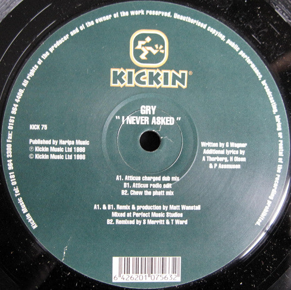 Gry : I Never Asked (12")