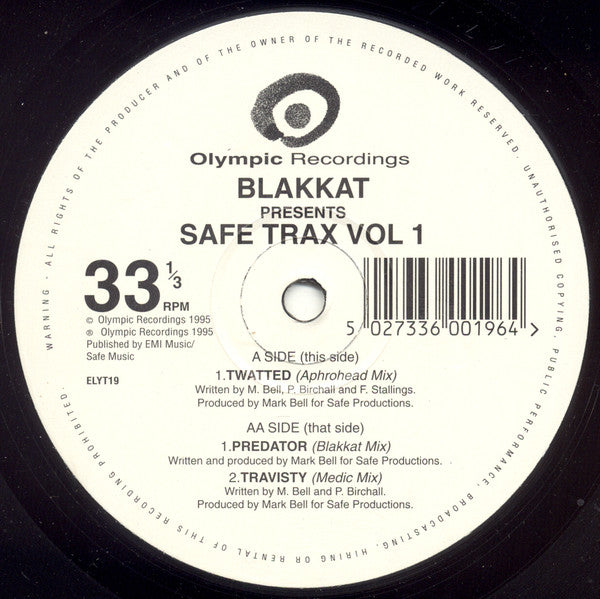 Blakkat : Safe Trax Vol 1 (12")