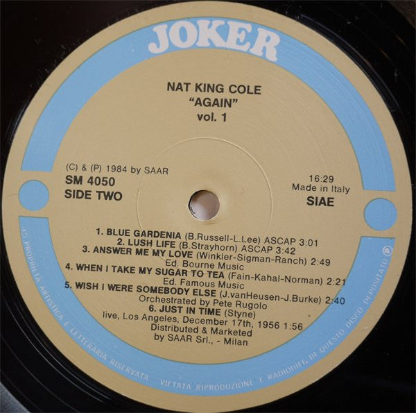 Nat King Cole : Again - Vol. 1 (LP, Comp)