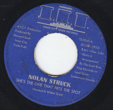 Nolan Struck : She's The One That Hits The Spot (7", Single)
