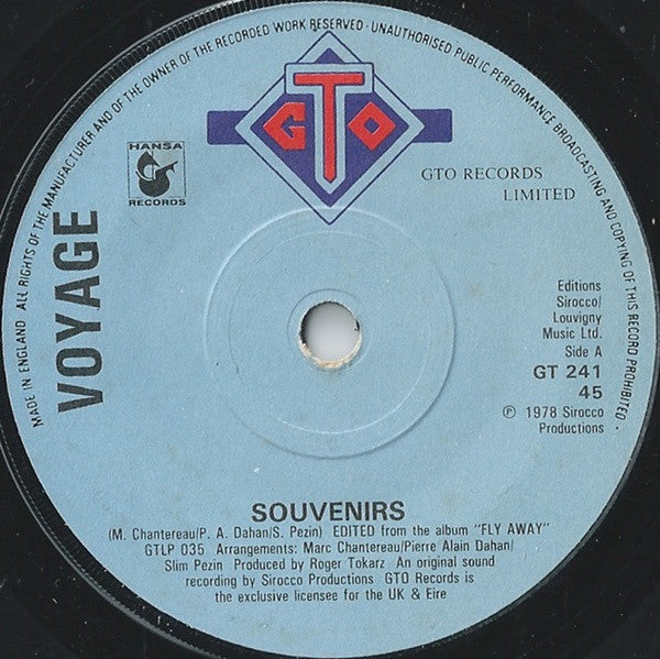 Voyage : Souvenirs (7")