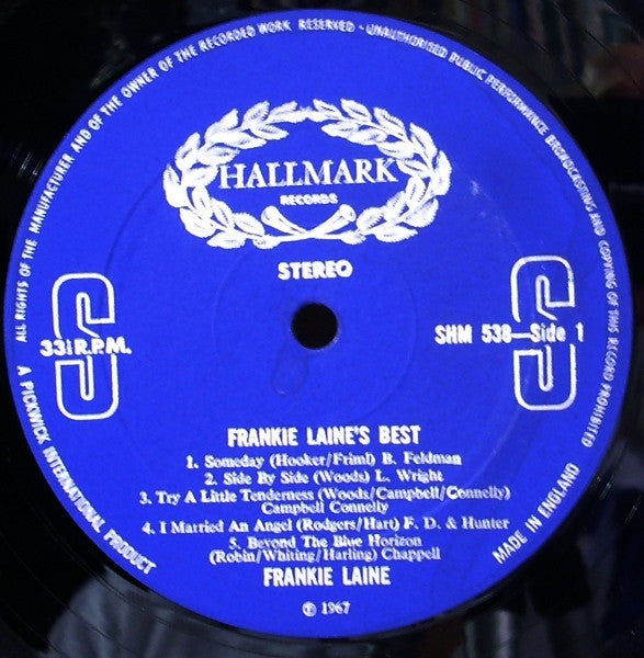 Frankie Laine : Frankie Laine's Best (LP, Comp)