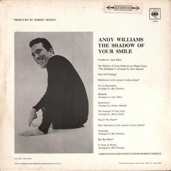 Andy Williams : The Shadow Of Your Smile (LP, Album)