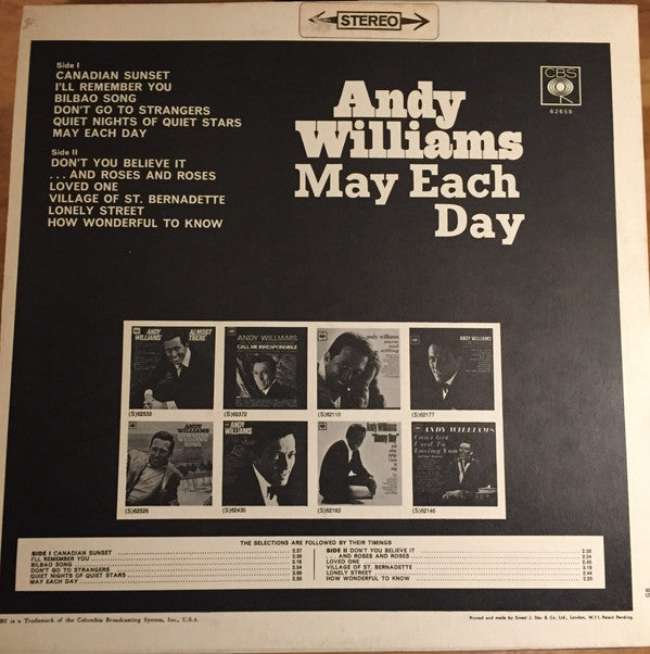Andy Williams : May Each Day (LP, Comp)
