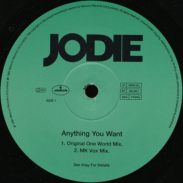 Jodie Wilson : Anything You Want (12")