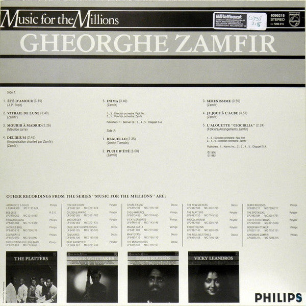 Gheorghe Zamfir : Gheorghe Zamfir (LP, Album, RE)