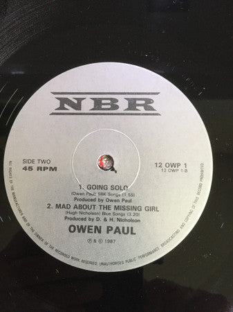 Owen Paul : Mad About The Girl (Extended Mix) (12")