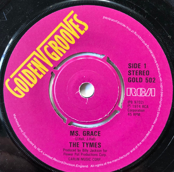 The Tymes : Ms. Grace / You Little Trustmaker (7", Single)