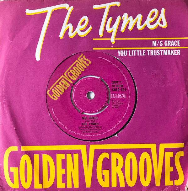 The Tymes : Ms. Grace / You Little Trustmaker (7", Single)
