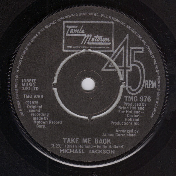Michael Jackson : One Day In Your Life (7", Single, RE, Pus)