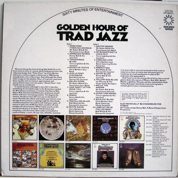Various : Golden Hour Of Trad Jazz (LP, Comp)
