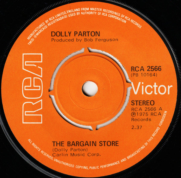 Dolly Parton : The Bargain Store (7", Single)