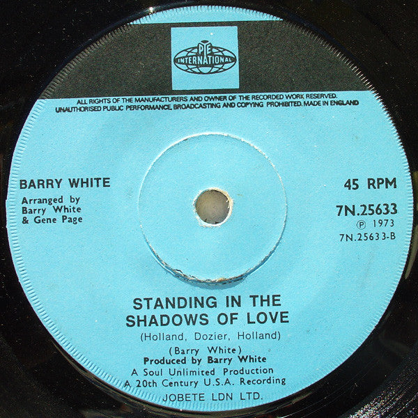 Barry White : Never, Never Gonna Give Ya Up (7")