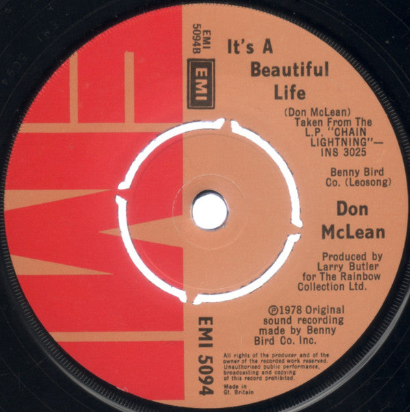 Don McLean : Since I Don't Have You (7")