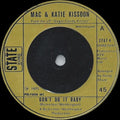 Mac And Katie Kissoon : Don't Do It Baby (7", Single)