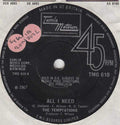 The Temptations : All I Need (7", Sol)