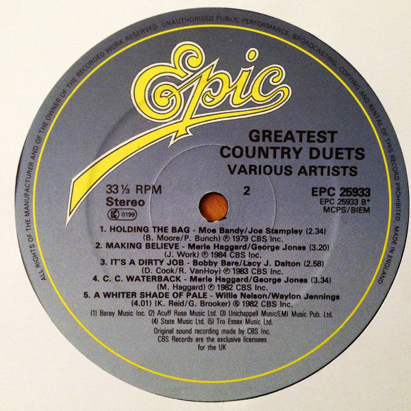 Various : Greatest Country Duets (LP, Comp)