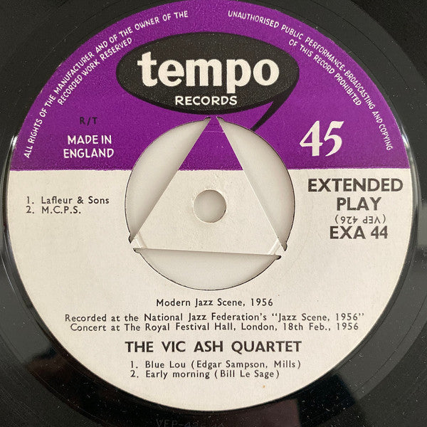 Vic Ash Quartet : Royal Festival Hall Modern Concert (7", EP)