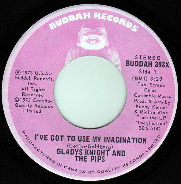 Gladys Knight And The Pips : I've Got To Use My Imagination / I Can See Clearly Now (7", Single)