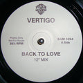 Vertigo (5) : Back To Love (12", Promo)