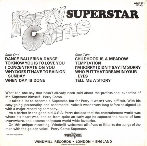 Perry Como : Superstar (LP, Comp)
