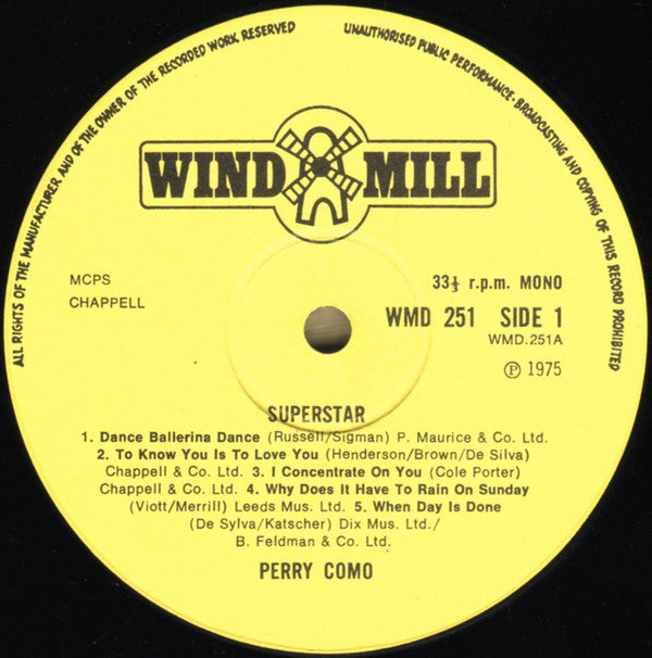 Perry Como : Superstar (LP, Comp)