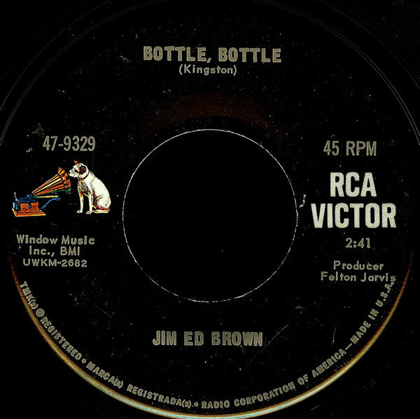 Jim Ed Brown : Bottle, Bottle (7", Single, Ind)