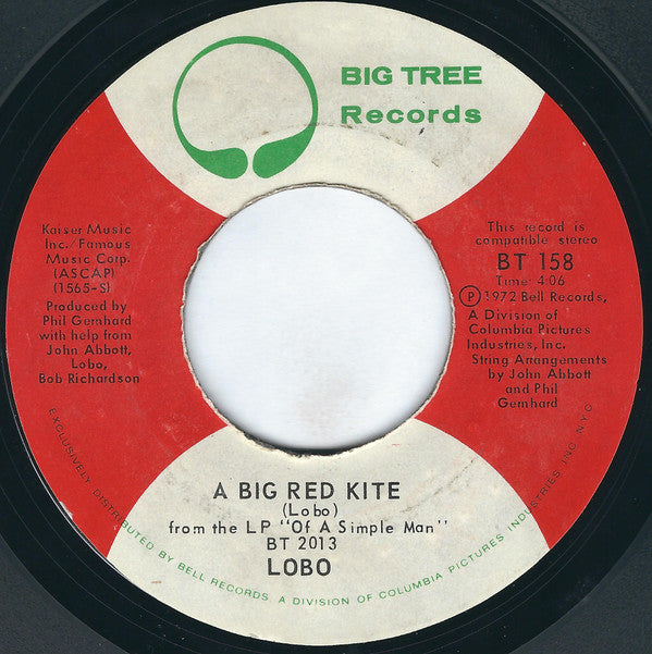 Lobo (3) : Don't Expect Me To Be Your Friend / A Big Red Kite (7", Single, Styrene, Pre)