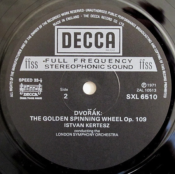Antonín Dvořák, London Symphony Orchestra, István Kertész : Symphonic Variations / The Golden Spinning-Wheel (LP, RP)