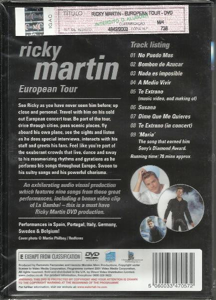 Ricky Martin : European Tour (DVD-V, PAL)