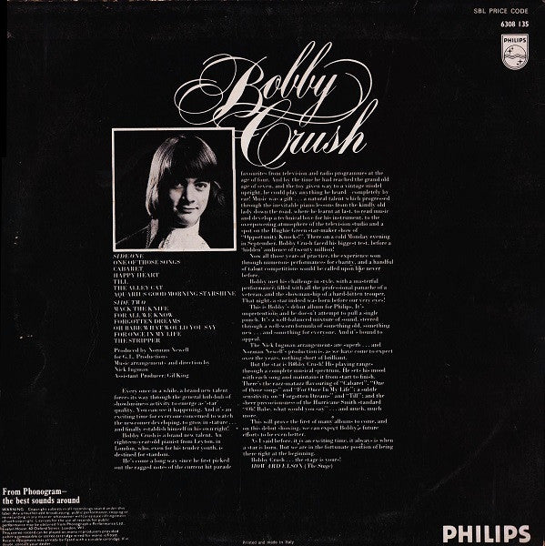 Bobby Crush : Bobby Crush (LP, Album)