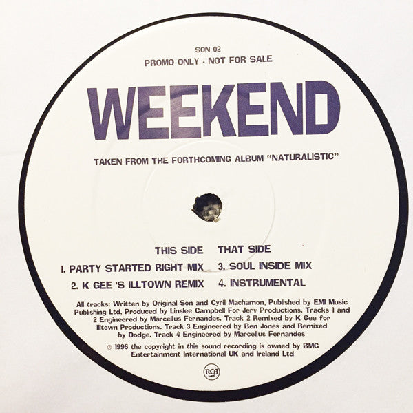 Original Son : Weekend (12", Promo)