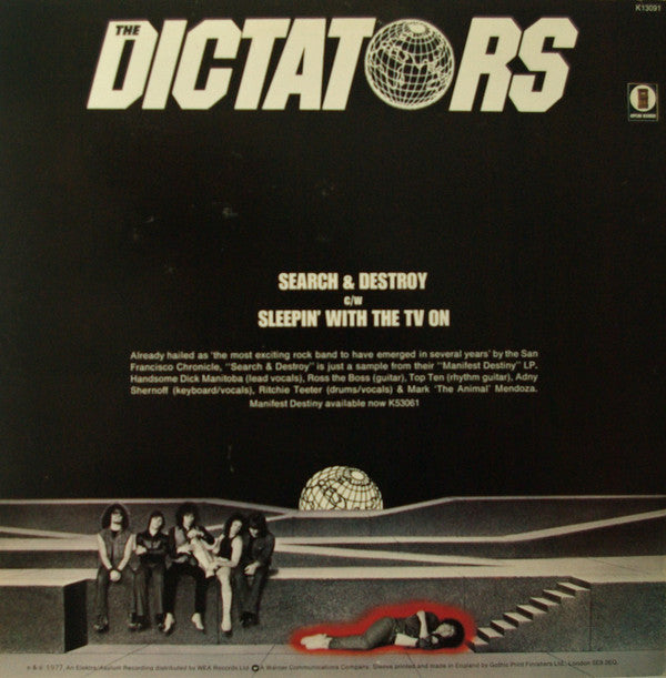 The Dictators : Search & Destroy / Sleepin' With The TV On (12", Single, Ltd, S/Edition)