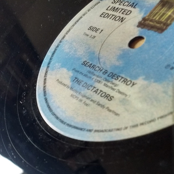 The Dictators : Search & Destroy / Sleepin' With The TV On (12", Single, Ltd, S/Edition)