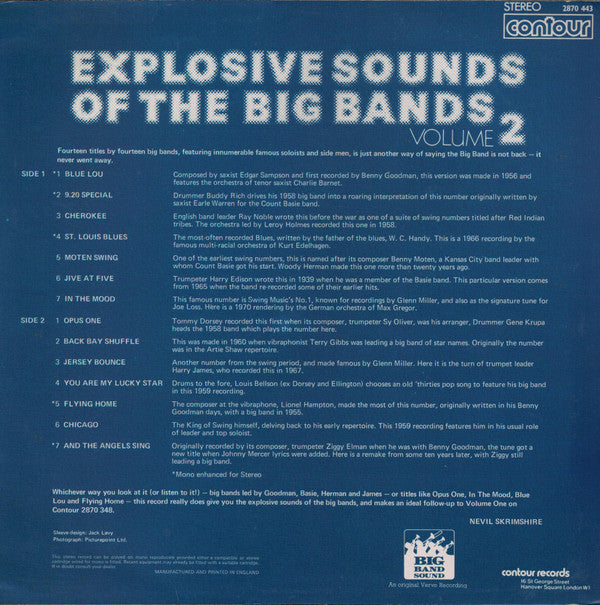 Various : Explosive Sounds Of The Big Bands (Volume 2) (LP, Album, Comp)