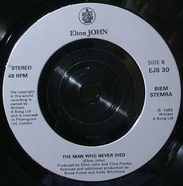Elton John : The Last Song (7", Sil)