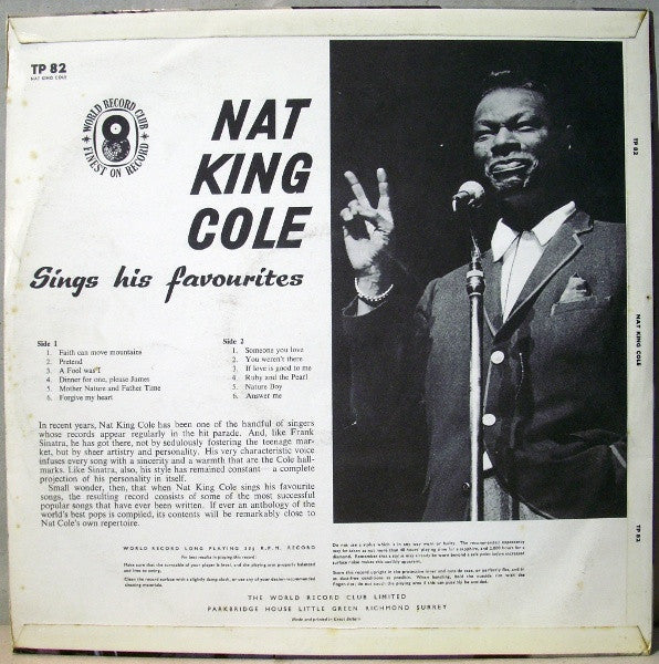 Nat King Cole : Sings His Favourites (LP, Comp)