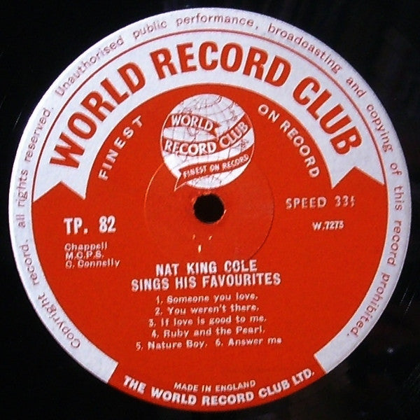 Nat King Cole : Sings His Favourites (LP, Comp)