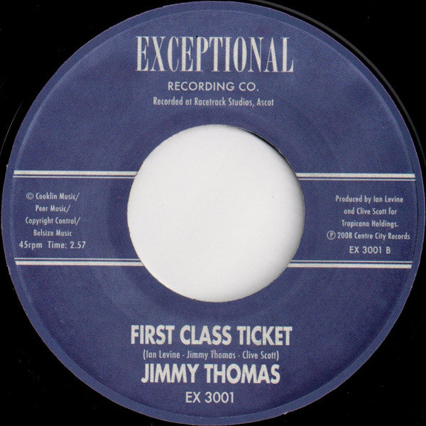 Jimmy Thomas : Let Me Be Your Security / First Class Ticket (7", Ltd)